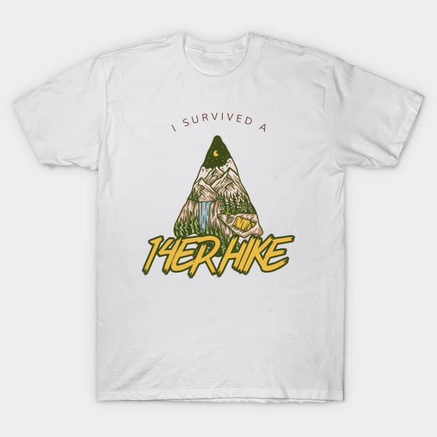 I SURVIVED A 14ER HIKE T-Shirt by Cult Classics